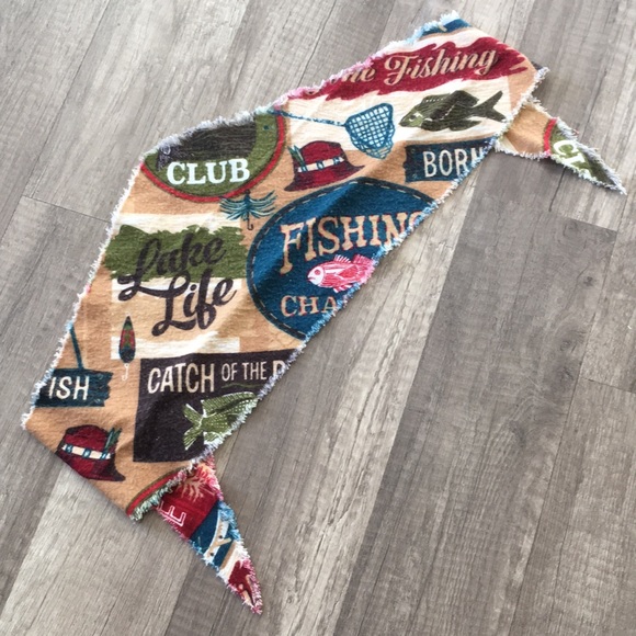 NEW Gone Fishing Dog Bandana/Scarf - Picture 3 of 9